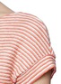 Detail View - Click To Enlarge - ARMANI COLLEZIONI - Textured stripe knit top