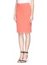 Front View - Click To Enlarge - ARMANI COLLEZIONI - Stretch gabardine pencil skirt