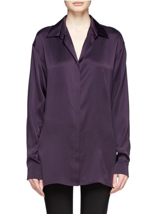 Main View - Click To Enlarge - HAIDER ACKERMANN - Dali oversized button-down silk shirt