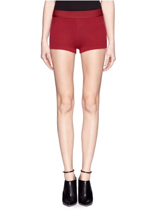 Main View - Click To Enlarge - ANN DEMEULEMEESTER - Stretch jersey layering shorts