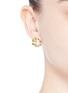 Figure View - Click To Enlarge - LULU FROST - 'Oleander' caged glass pearl stud earrings