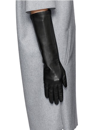 Figure View - Click To Enlarge - MAISON FABRE - 'Moyen' long lamb leather gloves