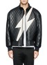 Main View - Click To Enlarge - NEIL BARRETT - Thunderbolt quilted leather bomber jacket