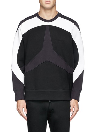 Main View - Click To Enlarge - NEIL BARRETT - Star panel bonded jersey sweatshirt