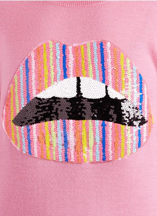 Detail View - Click To Enlarge - MARKUS LUPFER - 'Jolly stripe' Lara lip sequin sweater