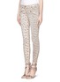 Front View - Click To Enlarge - CURRENT/ELLIOTT - The Stiletto leopard jeans