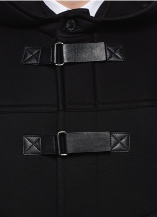 Detail View - Click To Enlarge - NEIL BARRETT - Scuba jersey duffle coat