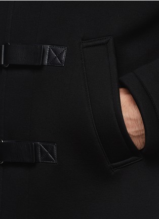 Detail View - Click To Enlarge - NEIL BARRETT - Scuba jersey duffle coat