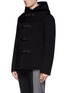 Front View - Click To Enlarge - NEIL BARRETT - Scuba jersey duffle coat