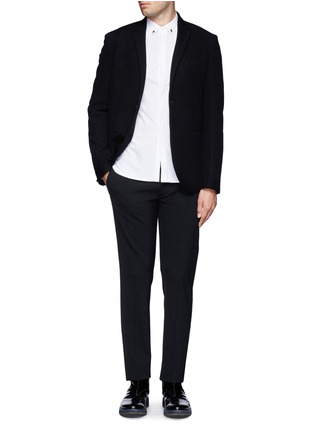 Figure View - Click To Enlarge - NEIL BARRETT - Contrast waistband skinny pants