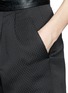 Detail View - Click To Enlarge - MO&CO. EDITION 10 - Triangle jacquard pleat shorts