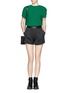 Figure View - Click To Enlarge - MO&CO. EDITION 10 - Triangle jacquard pleat shorts