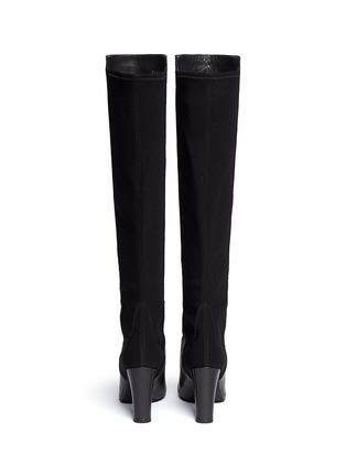 Back View - Click To Enlarge - STUART WEITZMAN - 'Demi Voom' elastic back leather boots