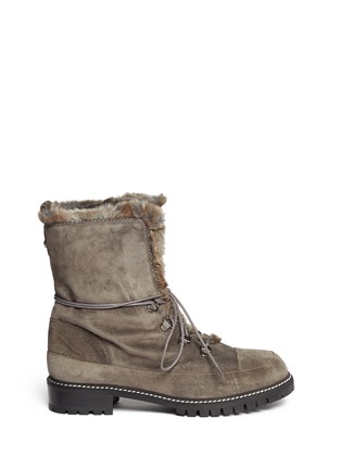 Main View - Click To Enlarge - STUART WEITZMAN - 'Bobsled' faux fur suede boots