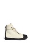 Main View - Click To Enlarge - STUART WEITZMAN - 'Zip It' contrast toe cap leather sneakers
