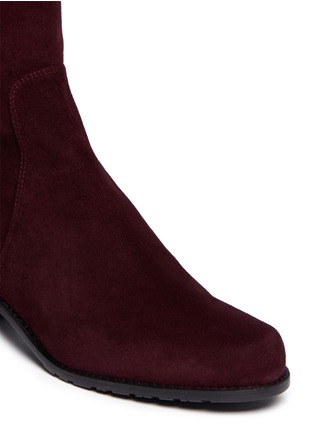 Detail View - Click To Enlarge - STUART WEITZMAN - 'Reserve' elastic back suede boots