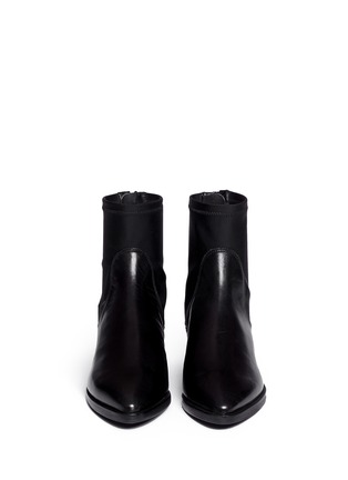 Figure View - Click To Enlarge - TORY BURCH - 'Newton' neoprene cuff leather boots 