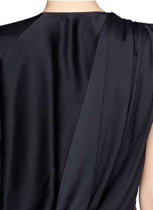 Detail View - Click To Enlarge - GIVENCHY - Cloqué one-shoulder drape top