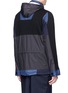 Back View - Click To Enlarge - SACAI - Knit ripstop patchwork hooded jacket