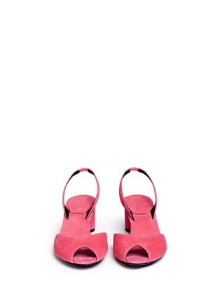 Front View - Click To Enlarge - STELLA LUNA - 'Indispensable' suede slingback sandals