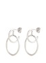 Main View - Click To Enlarge - MARIA BLACK - 'Norma Medi' double hoop sterling silver earrings