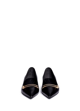 Front View - Click To Enlarge - STELLA LUNA - 'Stella' turnlock bar leather flats