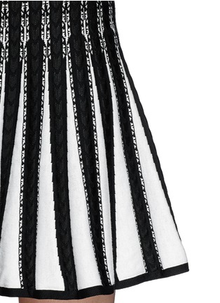 Detail View - Click To Enlarge - RVN - 'Diamond Circular' jacquard flare skirt
