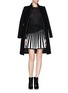 Figure View - Click To Enlarge - RVN - 'Diamond Circular' jacquard flare skirt