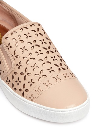 Detail View - Click To Enlarge - MICHAEL KORS - 'Susanna' lasercut leather slip-on sneakers