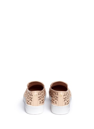 Back View - Click To Enlarge - MICHAEL KORS - 'Susanna' lasercut leather slip-on sneakers