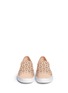 Front View - Click To Enlarge - MICHAEL KORS - 'Susanna' lasercut leather slip-on sneakers