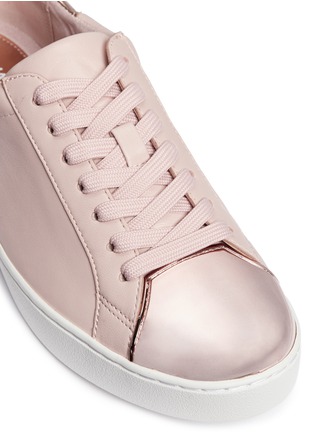 Detail View - Click To Enlarge - MICHAEL KORS - 'Frankie' mirror toe cap leather sneakers