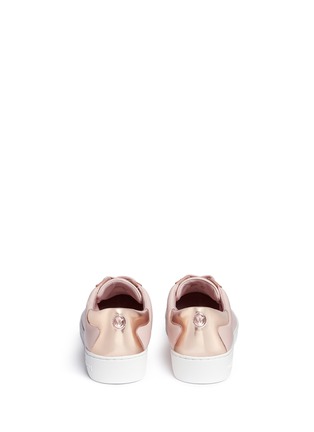 Back View - Click To Enlarge - MICHAEL KORS - 'Frankie' mirror toe cap leather sneakers