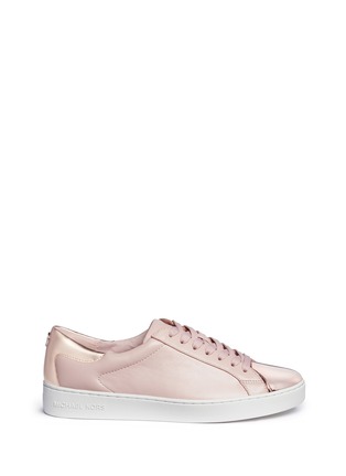 Main View - Click To Enlarge - MICHAEL KORS - 'Frankie' mirror toe cap leather sneakers
