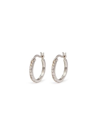 Main View - Click To Enlarge - CZ BY KENNETH JAY LANE - Cubic zirconia pavé hoop earrings