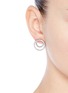 Figure View - Click To Enlarge - CZ BY KENNETH JAY LANE - Infinity hoop cubic zirconia pavé earrings