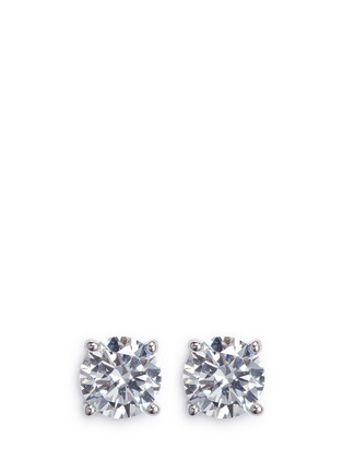 Main View - Click To Enlarge - CZ BY KENNETH JAY LANE - Round cut cubic zirconia medium stud earrings