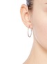 Figure View - Click To Enlarge - CZ BY KENNETH JAY LANE - Cubic zirconia pavé hoop earrings