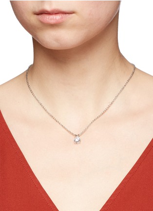 Figure View - Click To Enlarge - CZ BY KENNETH JAY LANE - Cubic zirconia pendant necklace