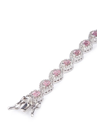 Detail View - Click To Enlarge - CZ BY KENNETH JAY LANE - Pear cut cubic zirconia tennis bracelet