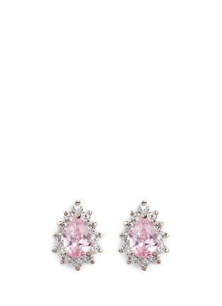 Main View - Click To Enlarge - CZ BY KENNETH JAY LANE - Pear cut cubic zirconia stud earrings