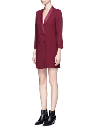 Front View - Click To Enlarge - TOPSHOP - Double breasted crepe dress