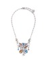 Main View - Click To Enlarge - LANVIN - 'Ginger' glass crystal metal fretwork pendant necklace