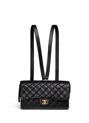 Main View - Click To Enlarge - VINTAGE CHANEL - 2.55 quilted leather backpack