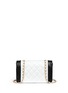 Back View - Click To Enlarge - VINTAGE CHANEL - Bicolour quilted lambskin leather flap bag