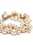 Detail View - Click To Enlarge - VINTAGE CHANEL - Logo charm faux pearl bracelet