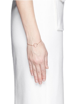 Figure View - Click To Enlarge - RUIFIER - 'Curious' diamond 9k rose gold charm bracelet