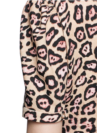 Detail View - Click To Enlarge - GIVENCHY - Jaguar print stretch cady gown