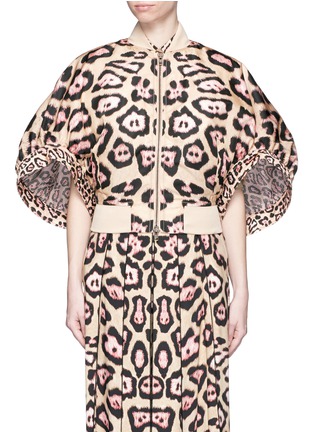 Main View - Click To Enlarge - GIVENCHY - Jaguar print bell sleeve bomber jacket