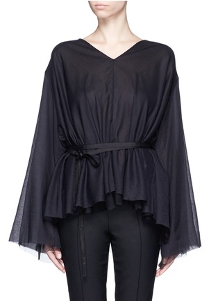 Main View - Click To Enlarge - THE ROW - 'Maram' belted cotton voile top